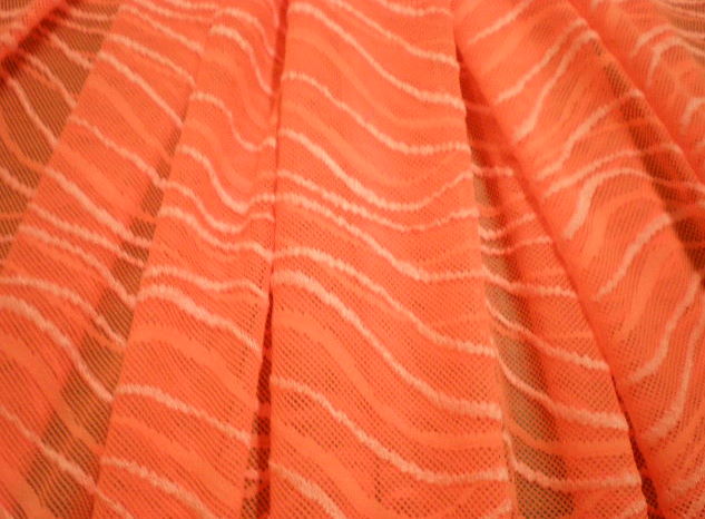 9.Neon Orange Wavey Lace